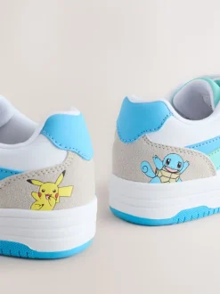 Blanc color block - Baskets Pokemon à lacets élastiques
