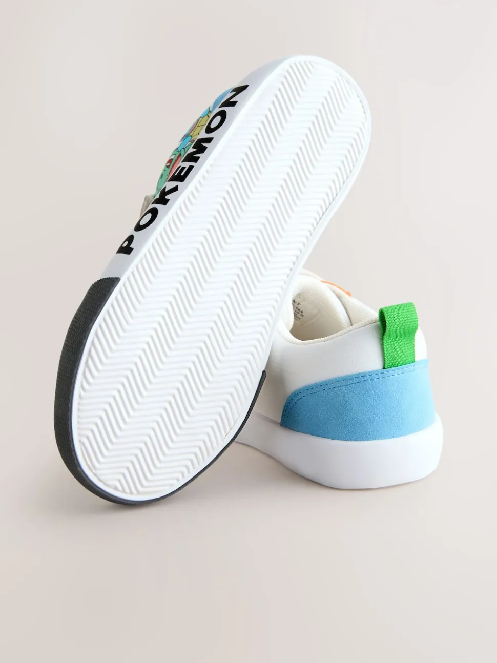 Blanc color block - Baskets Pokemon à lacets élastiques