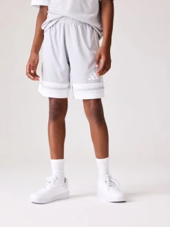 Blanc et gris - adidas Squadra 25 Kids Shorts