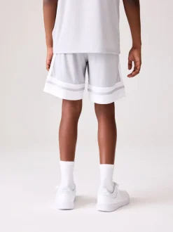 Blanc et gris - adidas Squadra 25 Kids Shorts