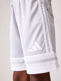Blanc et gris - adidas Squadra 25 Kids Shorts