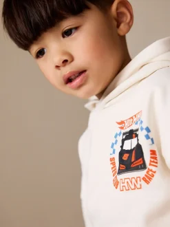 Blanc Hot Wheels - Ensemble sweat à capuche et short à manches courtes (6mois8ans)