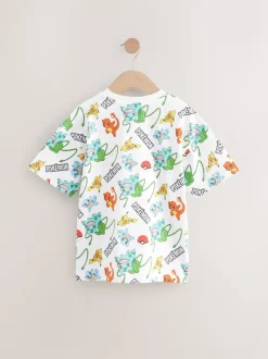 Blanc imprimé - T-shirt Pokémon Sequin sequins (4-14ans)