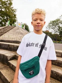 Blanc Patin d'esprit - Sac à poche Manches courtes T-shirt (3-16ans)