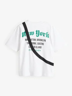 Blanc Patin d'esprit - Sac à poche Manches courtes T-shirt (3-16ans)