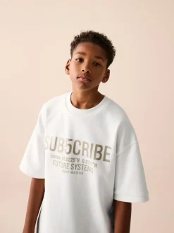 Blanc Sub5Berceaux - T-shirt graphique Imprimé Heavyweight Manchester Courts (3-16ans)