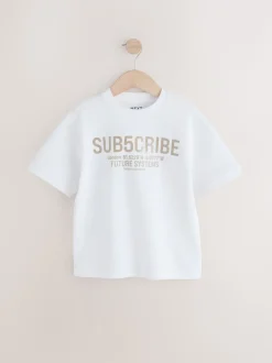 Blanc Sub5Berceaux - T-shirt graphique Imprimé Heavyweight Manchester Courts (3-16ans)