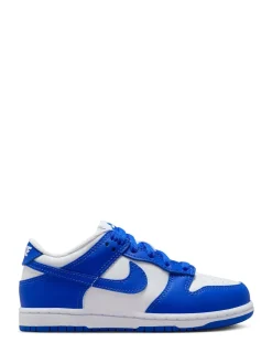 Blanc/bleu hyper royal - Nike Junior Dunk Low Trainers