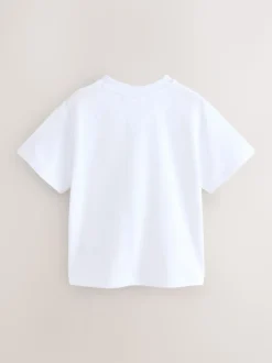 Blanc/bleu/bleu marine - Lot de t-shirts Baker by Ted Baker Graphic Imprimé 3 Lot