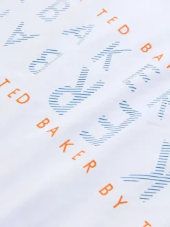 Blanc/bleu/bleu marine - Lot de t-shirts Baker by Ted Baker Graphic Imprimé 3 Lot