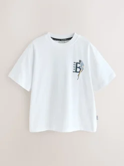 Blanc/bleu/gris - Lot de t-shirts Baker by Ted Baker Graphic Imprimé 3 Lot