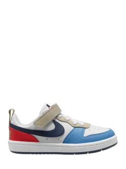 Blanc/bleu/rouge - Nike Baskets Junior Court Borough Low Recraft