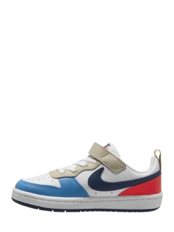 Blanc/bleu/rouge - Nike Baskets Junior Court Borough Low Recraft
