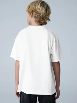 Blanc/Cadeux - SmallSaints T-shirt oversized Graphic Crew pour garçons