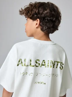 Blanc/camouflage - T-shirt smALLSAINTS oversize en Coton à Col rond