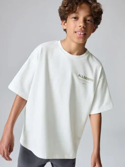 Blanc/camouflage - T-shirt smALLSAINTS oversize en Coton à Col rond