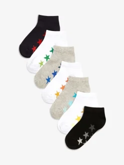 Blanc/Gris - Paquet de chaussettes de sport en coton riche 7