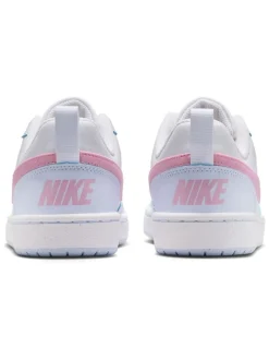 Blanc/gris rose - Baskets basses Nike Youth Court Borough