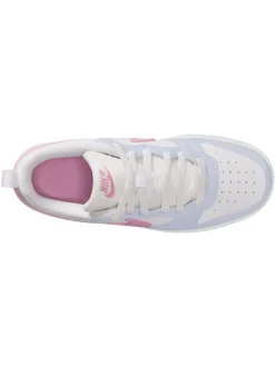 Blanc/gris rose - Baskets basses Nike Youth Court Borough