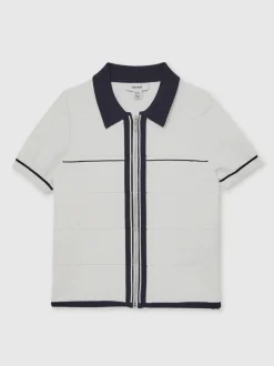 Blanc/Marine - Chemise Reiss Baxter