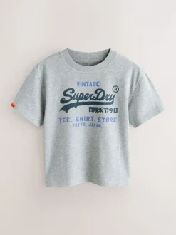 Blanc/Marine - Lot de 3 t-shirts Superdry