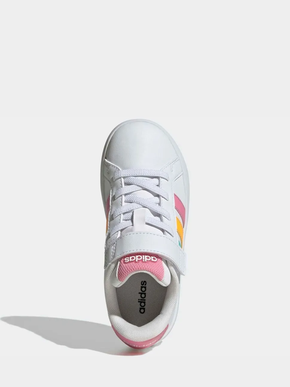 blanc/multicolore - adidas Grand Court 3.0 Baskets enfant à lacets élastiques