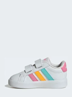 blanc/multicolore - adidas Grand Court 3.0 Baskets bébé