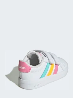 blanc/multicolore - adidas Grand Court 3.0 Baskets bébé