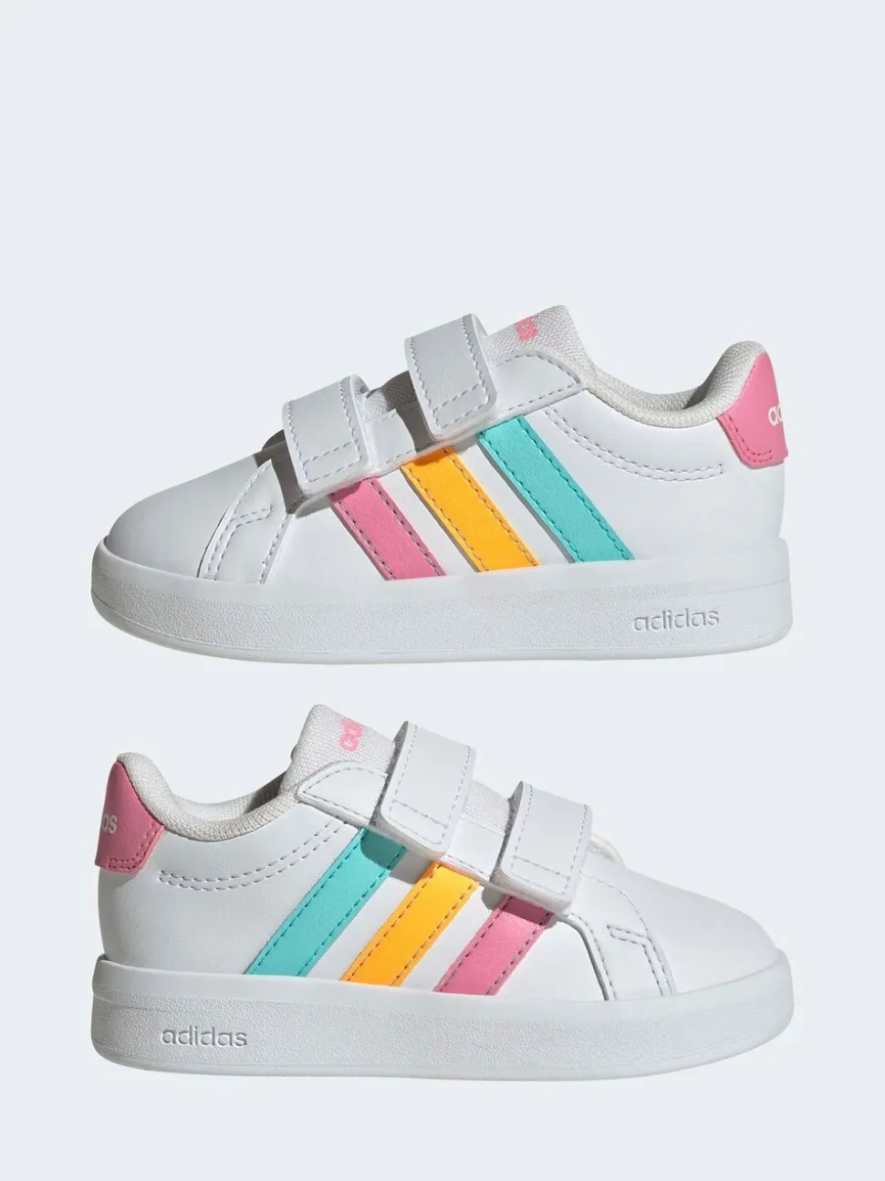 blanc/multicolore - adidas Grand Court 3.0 Baskets bébé