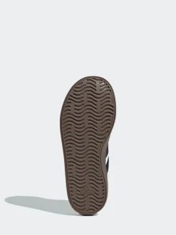 Blanc/Noir - adidas Vl Cour 3.0 Baskets enfant à crochets et boucles