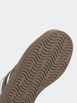 Blanc/Noir - adidas Vl Cour 3.0 Baskets enfant en daim à lacets