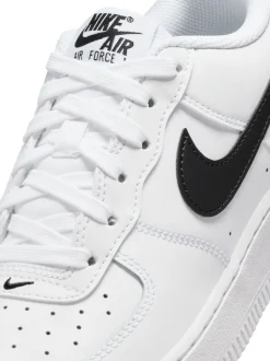 Blanc/Noir - Nike Youth Air Force 1 Trainers
