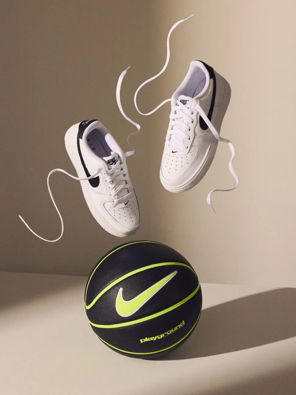 Blanc/Noir - Nike Youth Air Force 1 Trainers