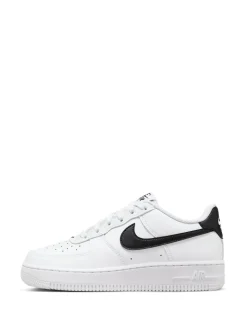 Blanc/Noir - Nike Youth Air Force 1 Trainers