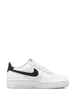 Blanc/Noir - Nike Youth Air Force 1 Trainers