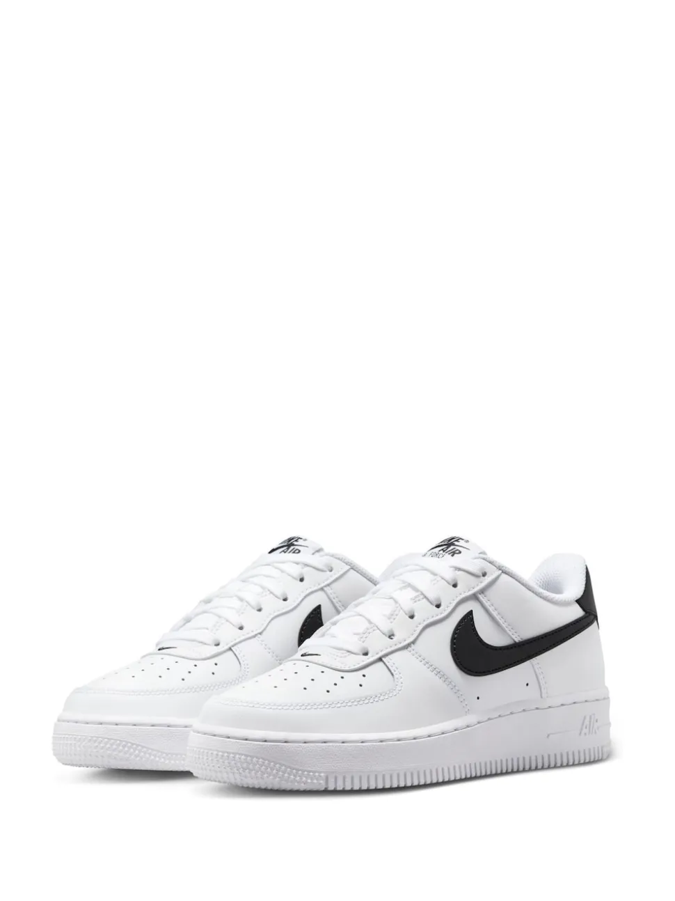 Blanc/Noir - Nike Youth Air Force 1 Trainers