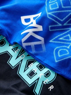 Blanc/noir/bleu - Lot de t-shirts Baker by Ted Baker Graphic Imprimé 3 Lot