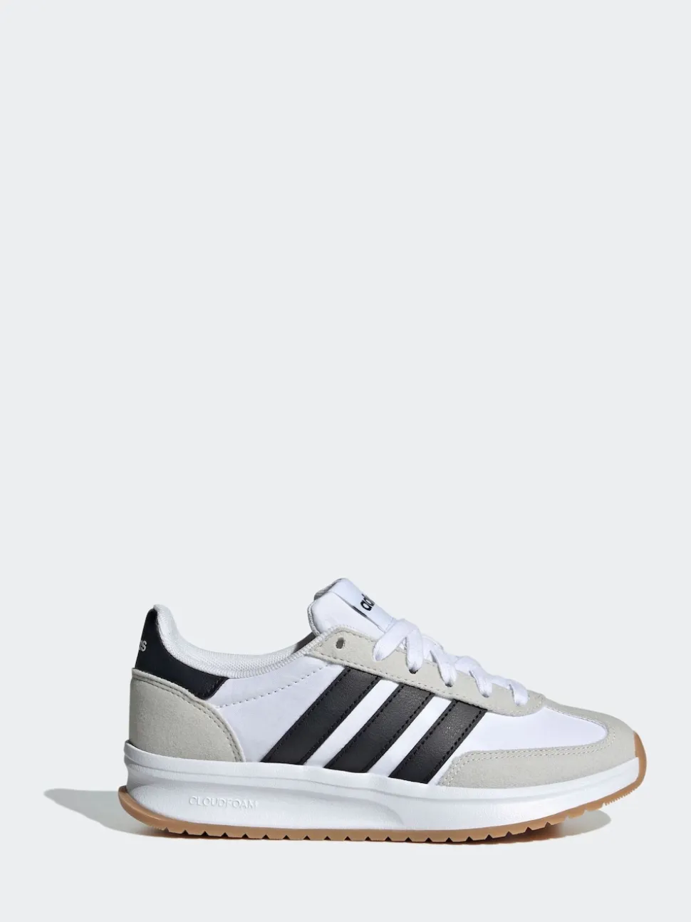 Blanc/Noir/Gris - adidas Run 70s 2.0 Baskets Dentelle Junior