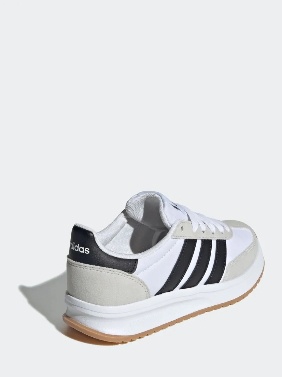 Blanc/Noir/Gris - adidas Run 70s 2.0 Baskets Dentelle Junior