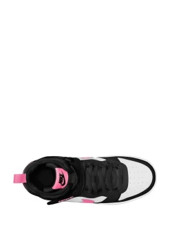 Blanc/noir/rose - Baskets mi-Baskets du tribunal de Nike pour adolescents