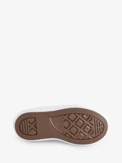 Blanc/Pourpre - Baskets junior montante Converse Move à plateforme