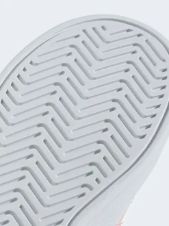 Blanc/Rose - adidas Grand Court 3.0 Baskets enfant à lacets élastiques