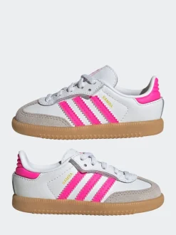 Blanc/Rose - Baskets Adidas Original Samba OG Comfort Closure à Dentelles élastiques