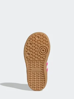 Blanc/Rose - Baskets Adidas Original Samba OG Comfort Closure à Dentelles élastiques