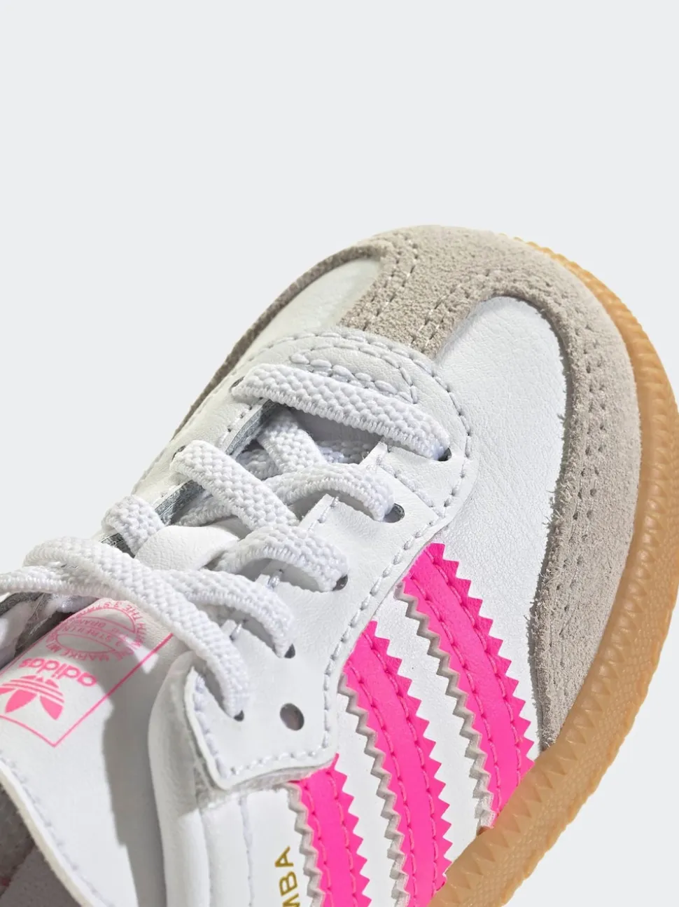 Blanc/Rose - Baskets Adidas Original Samba OG Comfort Closure à Dentelles élastiques