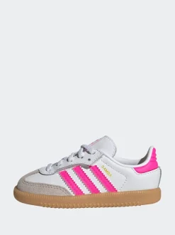 Blanc/Rose - Baskets Adidas Original Samba OG Comfort Closure à Dentelles élastiques