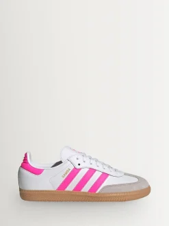 Blanc/Rose - Baskets Adidas Original Samba OG Junior