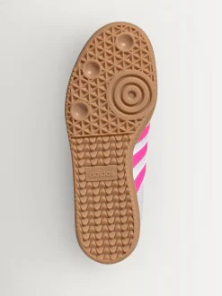 Blanc/Rose - Baskets Adidas Original Samba OG Junior