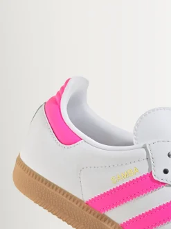 Blanc/Rose - Baskets Adidas Original Samba OG Junior