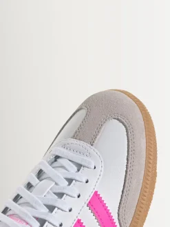 Blanc/Rose - Baskets Adidas Original Samba OG Junior